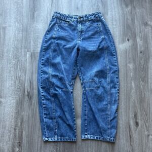 Midiross Women Blue Denim High Waist Wide Leg Jeans Size Medium